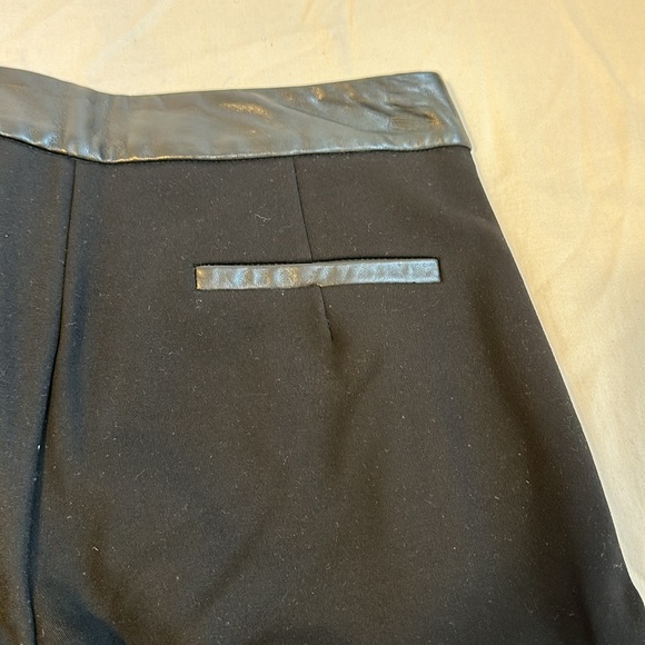 Black Danier dress pants size 6 with leather trim. Very good condition - Picture 6 of 6